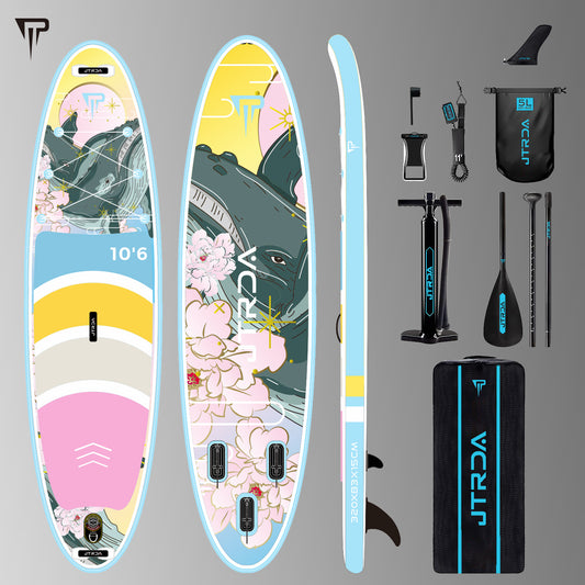 JTRDA Whale 10.6 inflatable SUP paddle board set